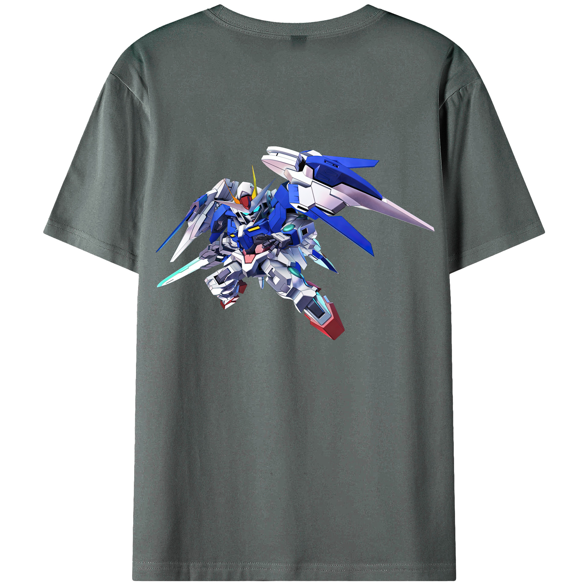 （画像用） 機動戦士ガンダム Mobile Suit Gundam 綿100％ メンズ半袖Tシャツ（バックプリント） 通気性